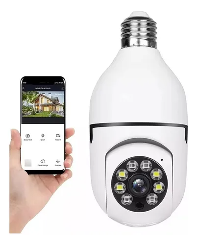 Câmera Panorâmica 360° Wi-Fi Full HD 1080p – Giratória, Visão Noturna e Áudio Bidirecional